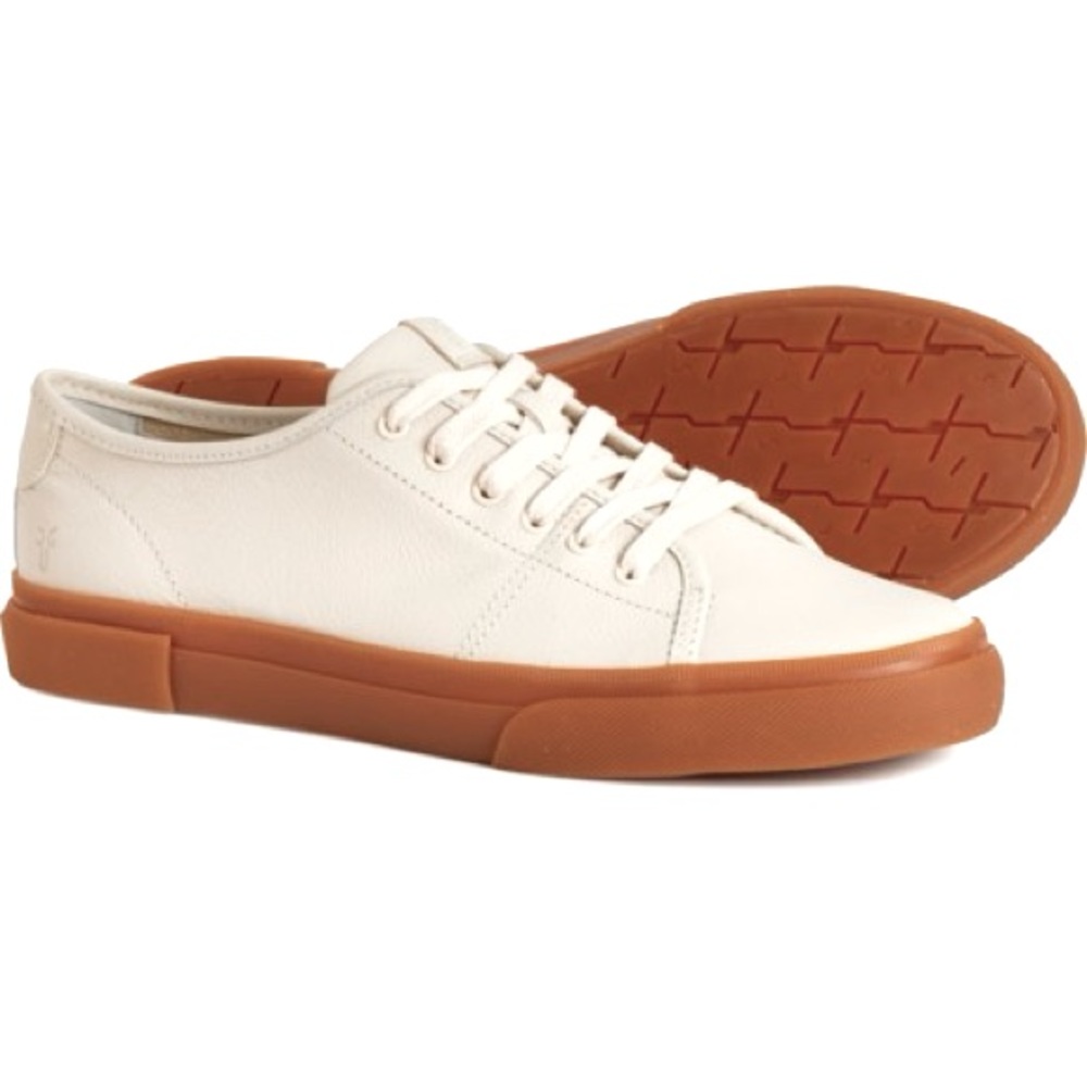 Frye Gia Low Lace Genuine Soft Leather Upper Sneakers sz 9.5M US